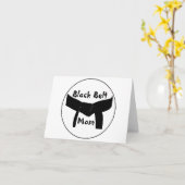 Martial Arts Black Belt mam Note Kaart (Gele Bloem)