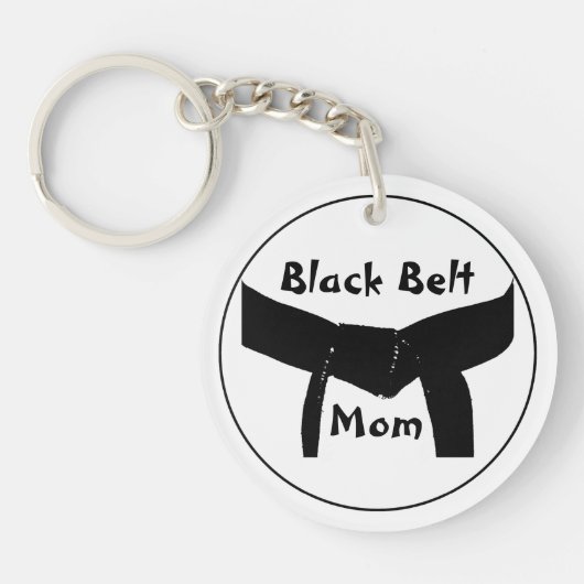 Martial Arts Black Belt mam Sleutelhanger (Voorkant)