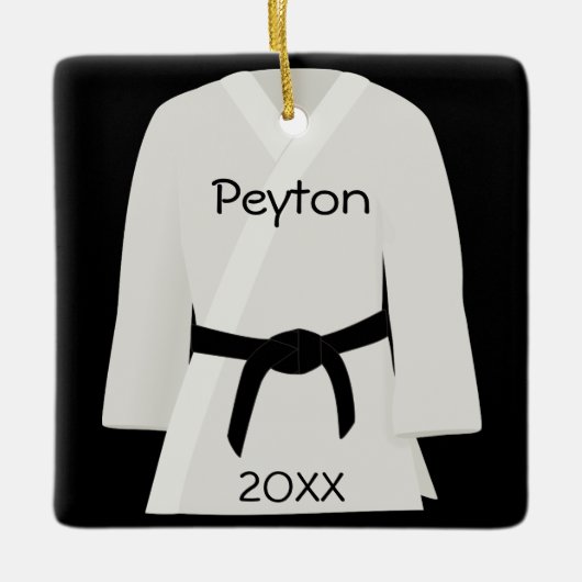 Martial Arts Black Belt Ornament (Voorkant)
