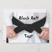 Martial Arts Black Belt Promotie Test Uitnodiging (Achterkant)