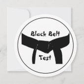 Martial Arts Black Belt Promotie Test Uitnodiging (Achterkant)