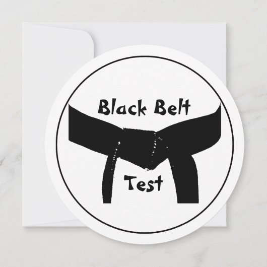 Martial Arts Black Belt Promotie Test Uitnodiging (Achterkant)