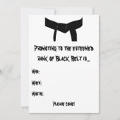 Martial Arts Black Belt Promotie Test Uitnodiging (Voorkant)