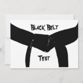 Martial Arts Black Belt Promotie Test Uitnodiging (Achterkant)