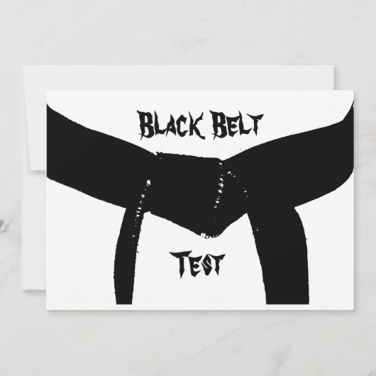 Martial Arts Black Belt Promotie Test Uitnodiging (Achterkant)