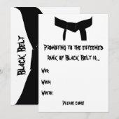 Martial Arts Black Belt Promotie Test Uitnodiging (Voorkant / Achterkant)
