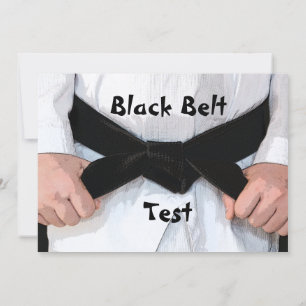 Martial Arts Black Belt Promotion Test Kaart