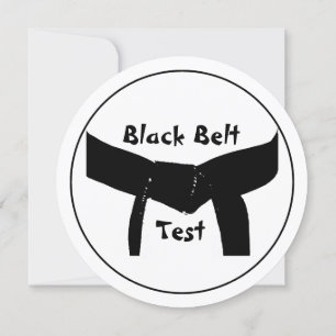 Martial Arts Black Belt Promotion Test Kaart