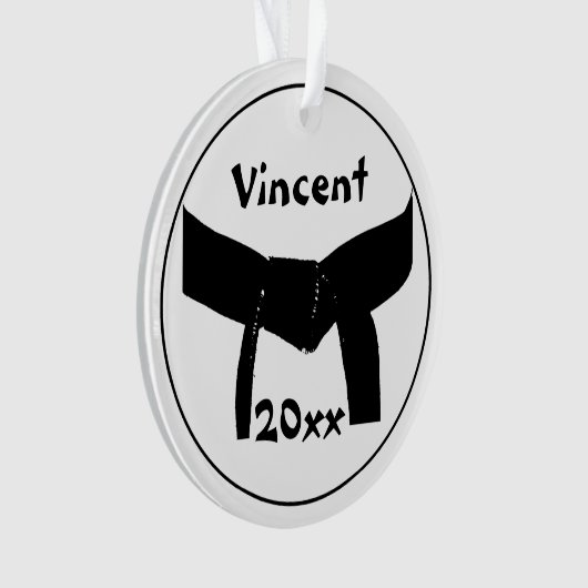 Martial Arts Black Belt Rank Ornament (voorkant)