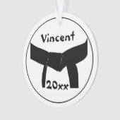 Martial Arts Black Belt Rank Ornament (voorkant)