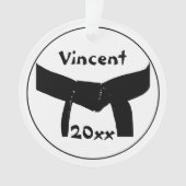 Martial Arts Black Belt Rank Ornament (voorkant)