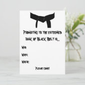 Martial Arts Black Belt Rank Test geel groen Kaart (Staand voorkant)