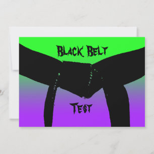 Martial Arts Black Belt Rank Test groen paarse Kaart