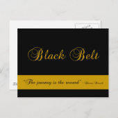 Martial Arts Black Belt Reis gefeliciteerd Briefkaart (Voorkant / Achterkant)