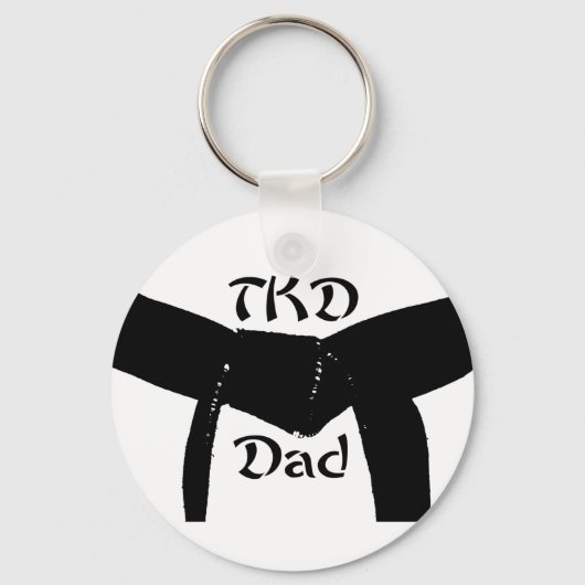 Martial Arts Black Belt TKD Dad Sleutelhanger (Voorkant)