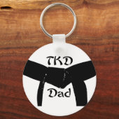 Martial Arts Black Belt TKD Dad Sleutelhanger (Voorkant)