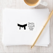 Martial Arts Black Belt Verjaardagsfeestje Favor T Etiket (Insitu)