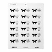 Martial Arts Black Belt Verjaardagsfeestje Favor T Etiket (Full Sheet)