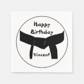 Martial Arts Black Belt Verjaardagsfeestje Servet (Voorkant)