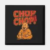 Martial Arts Boksen Humor Chop Chop Cartoon Priest Magneet (Voorkant)