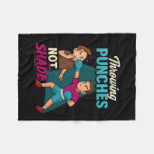 Martial Arts Boksen Humor gooien stoten ontwerp Fleece Deken (Voorkant (Horizontaal))