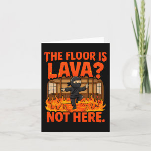Martial Arts Boksen Ninja Lava Floor Dojo Humor Kaart