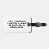 Martial Arts Bold Black Belt Gear Bag Label Bagagelabel (Achterkant horizontaal)