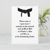 Martial Arts Bold Black Belt Promotie Test Uitnodi Kaart (Staand voorkant)