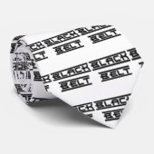 Martial Arts Bold Black Belt Stropdas (Opgerold)