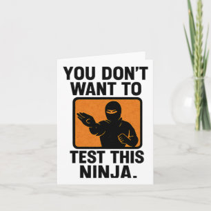 Martial Arts Boxing Ninja Danger Stencil Graphic Kaart
