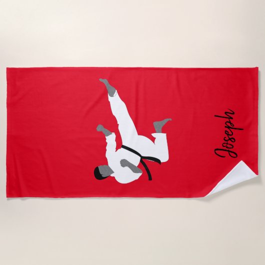 Martial Arts Boy Beach Towel Joseph Strandlaken (Voorkant)
