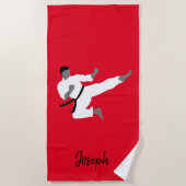 Martial Arts Boy Beach Towel Joseph Strandlaken (Voorkant)