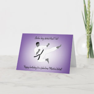 Martial Arts Boy Birthday Card Kaart