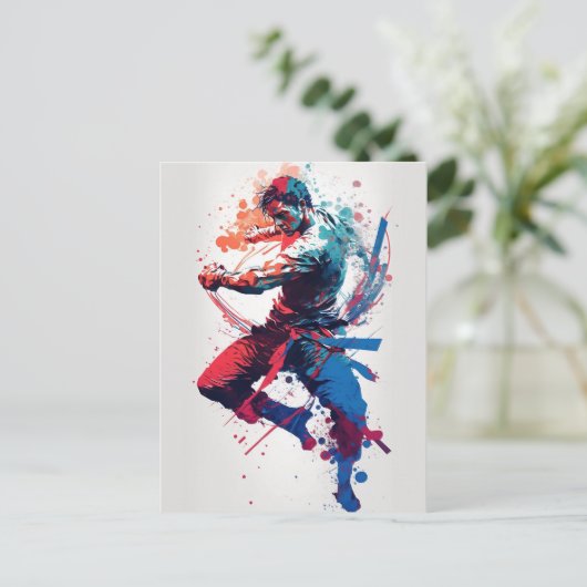 Martial Arts Briefkaart (Staand voorkant)