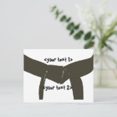 Martial Arts Brown Belt Briefkaart (Staand voorkant)