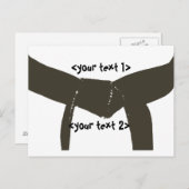 Martial Arts Brown Belt Briefkaart (Voorkant / Achterkant)