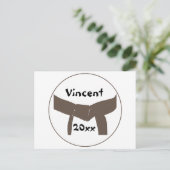 Martial Arts Brown Belt Briefkaart (Staand voorkant)