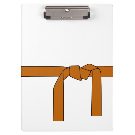 Martial Arts Brown Belt Cliboard Klembord (Voorkant)
