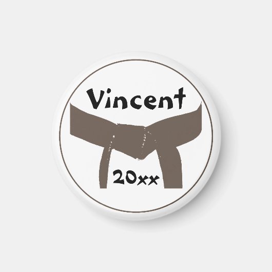 Martial Arts Brown Belt Magneet (Voorkant)