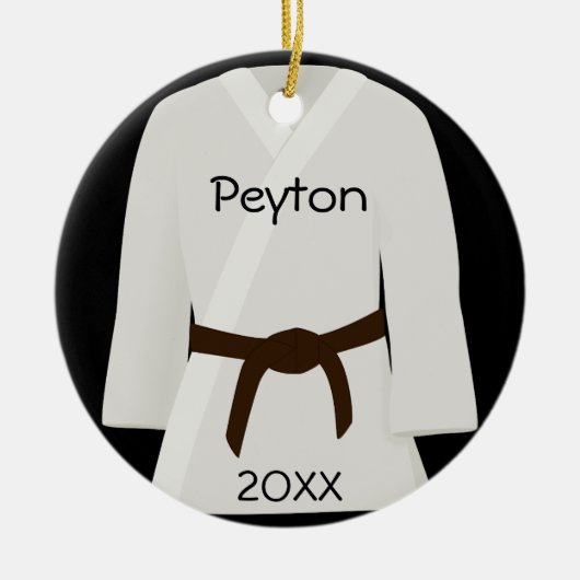 Martial Arts Brown Belt Ornament (Voorkant)