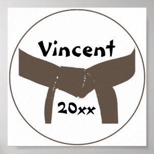 Martial Arts Brown Belt Poster