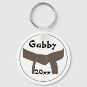 Martial Arts Brown Belt Sleutelhanger (Voorkant)