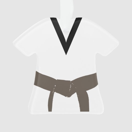 Martial Arts Brown Belt Uniform Ornament (voorkant)