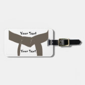 Martial Arts Bruin Riem Gear Bag Label Bagagelabel (Voorkant horizontaal)