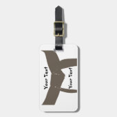 Martial Arts Bruin Riem Gear Bag Label Bagagelabel (Voorkant verticaal)