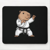 Martial Arts Capybara Funny Karate Taekwondo Jiu J Muismat (Voorkant)