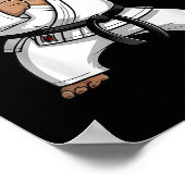 Martial Arts Capybara Funny Karate Taekwondo Jiu J Poster (Hoek)