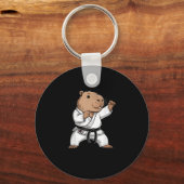 Martial Arts Capybara Funny Karate Taekwondo Jiu J Sleutelhanger (Voorkant)