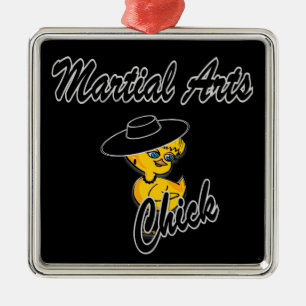 Martial Arts Chick #4 Metalen Ornament