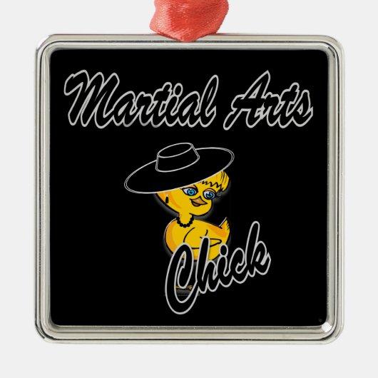 Martial Arts Chick #4 Metalen Ornament (Voorkant)